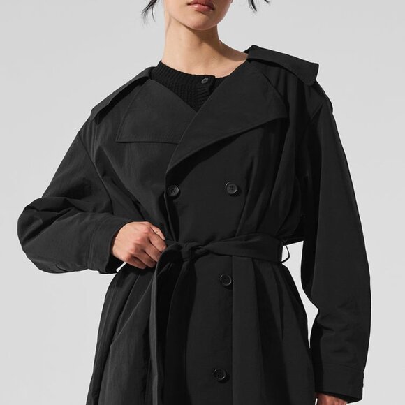 Alo Yoga Daybreak Long Coat BLACK - Picture 5 of 6